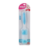 Baby Bottle Brush – Soft Bristle Cleaning Set in blue packaging with a nipple brush included for baby bottles.